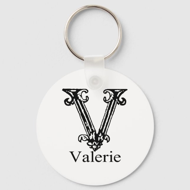 Porte-clés Monogramme fantaisie : Valerie (Recto)