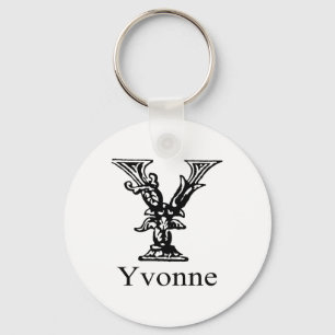 Porte-clés Monogramme fantaisie : Yvonne