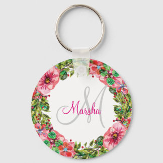 Porte-clés Monogramme Floral Design