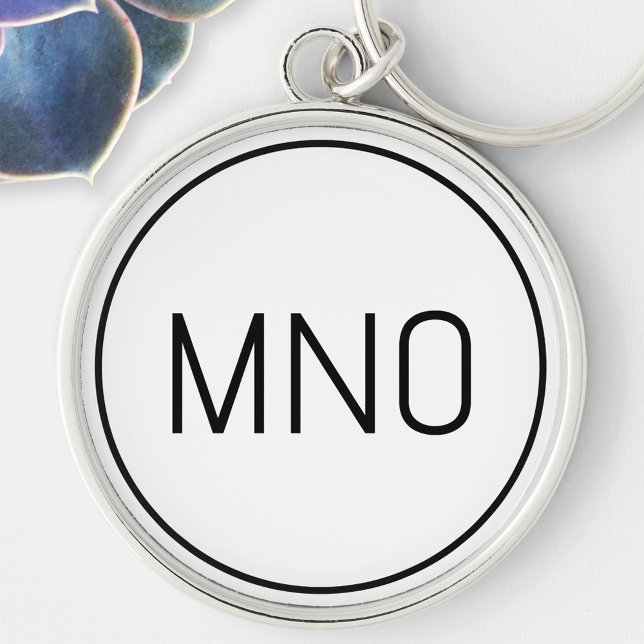 Porte-clés Monogramme initial simple (Simple monogram initial personalized minimalist keychain)