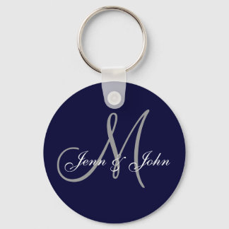 Porte-clés Monogramme Mariage mariée Noms de la mariée Porte