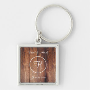 Porte-clés Monogramme Mariage Rustique
