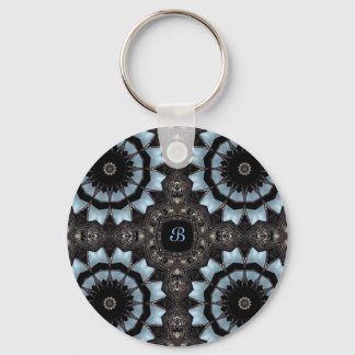 Porte-clés monogramme médiéval de kaléidoscope