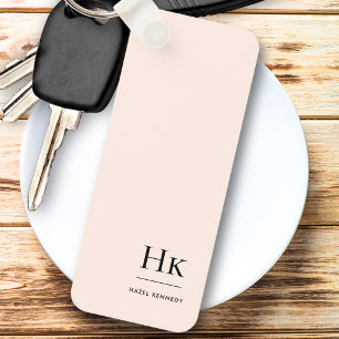 Porte-clés Monogramme Moderne Classique Minimaliste Monogramm