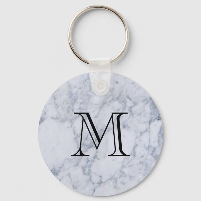 Porte-clés Monogramme Motif en marbre (Recto)