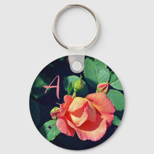 Porte-clés Monogramme Motivation Rose Bourgeonnante Rose