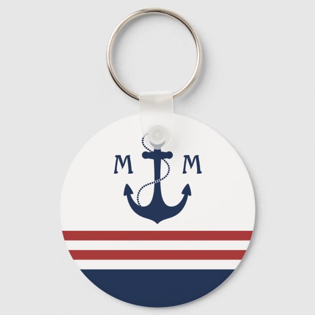 Porte-clés Monogramme nautique (Recto)