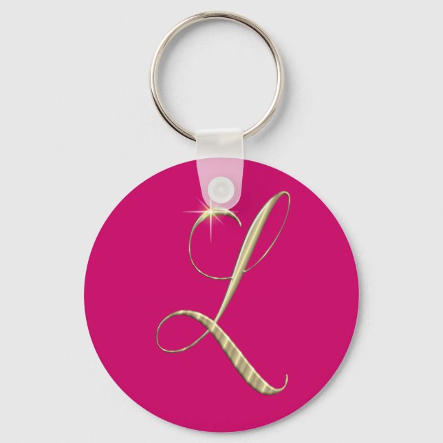 Porte-clés Monogramme or initial L (Recto)