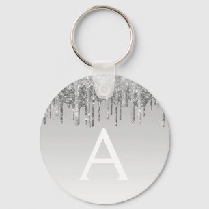 Porte-clés Monogramme Parties scintillant et étincelle en arg