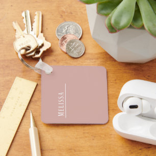 Porte-clés monogramme personnalisé, budget rose vif