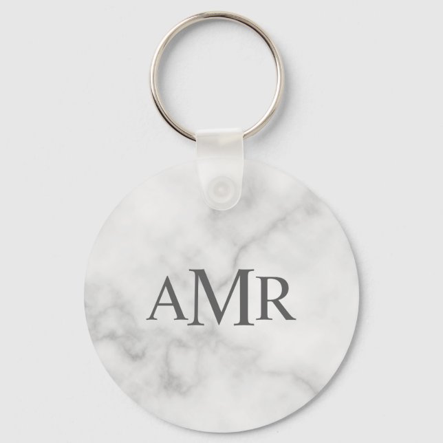 Porte-clés Monogramme Personnalisé Classique (Recto)