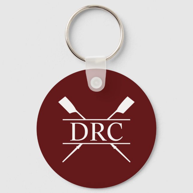 Porte-clés Monogramme personnalisé du club d'aviron (Recto)