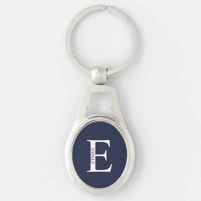 Porte-clés Monogramme personnalisé et Porte - clé de nom (Devant)