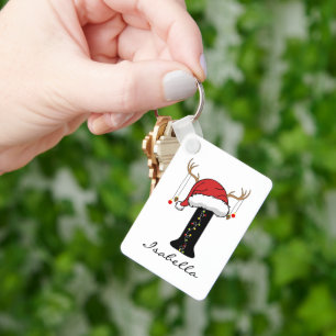 Porte-clés monogramme personnalisé pour famille ou