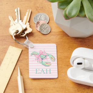 Porte-clés Monogramme Prépa Crabe Aquarelle Pastel
