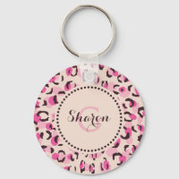 Monogramme rose chic moderne de motif d'impression