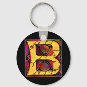 Porte-clés Monogramme : Stainglass B