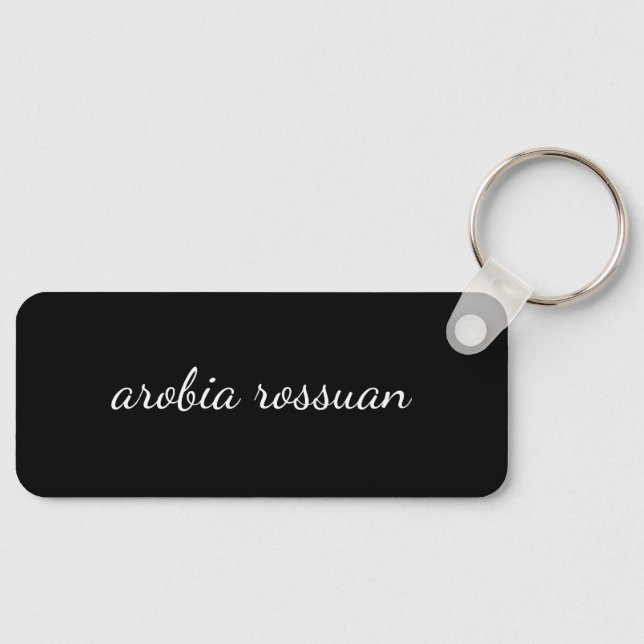 Porte-clés Monogramme Tendance | Design Personnalisé Écriture (Recto)