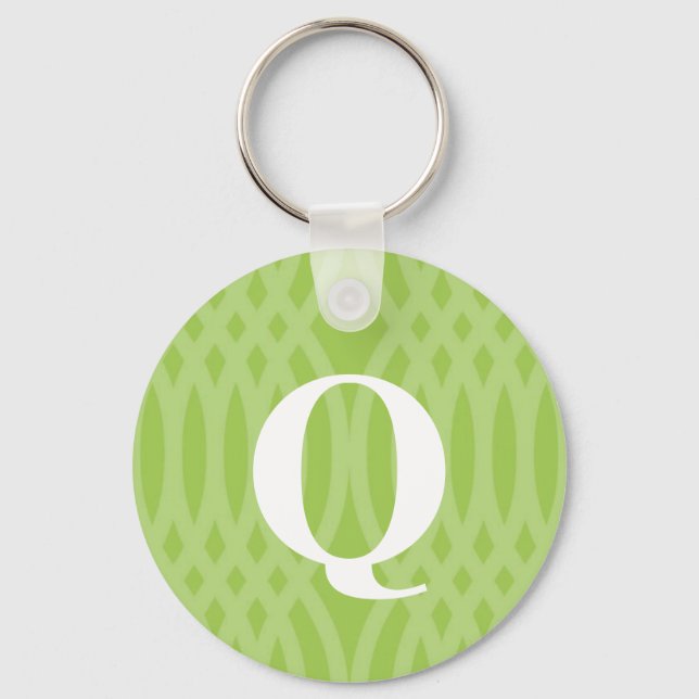 Porte-clés Monogramme tissé orné - Lettre Q (Recto)