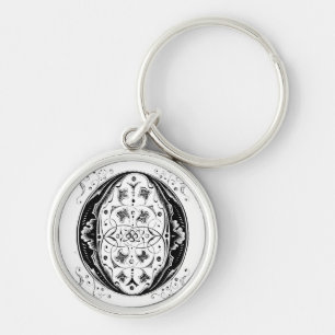 Porte-clés Monogramme Vintage Orné 'O'