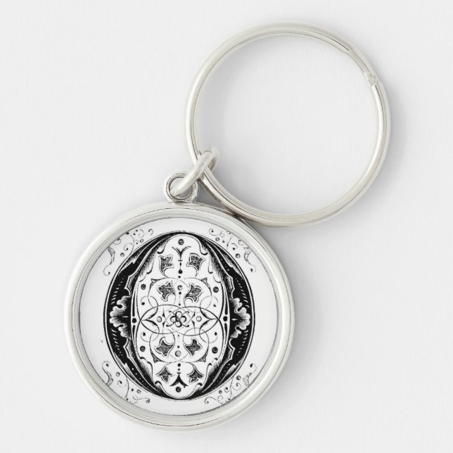 Porte-clés Monogramme Vintage Orné 'O' (Devant)