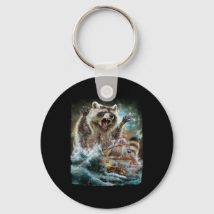 Porte-clés Monster Raccoon En Attaque De Kraken À Un Bateau D