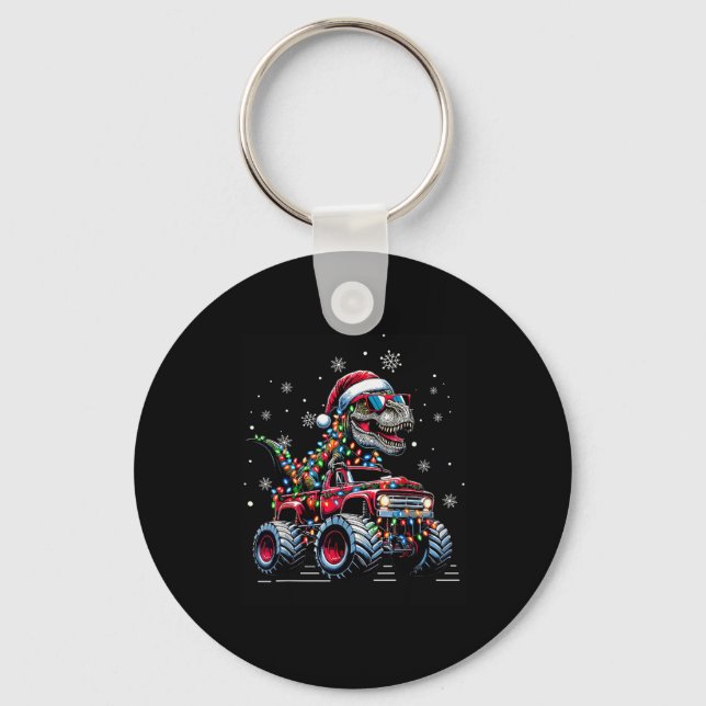 Porte-clés Monster Truck Dinosaur Trex Christmas Boys Kids  (Recto)
