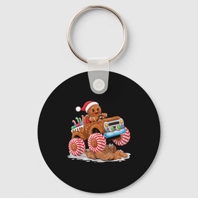 Porte-clés Monster Truck Gingerbread Man Funny Christmas Baki (Recto)