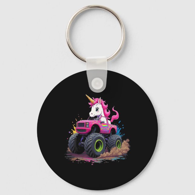 Porte-clés Monster Truck Unicorn Anniversaire Party Monster T (Recto)