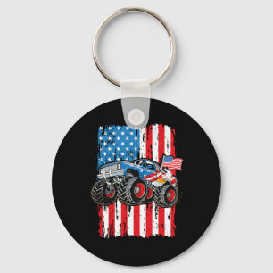 Porte-clés Monster Truck Usa Drapeau Patriotique Boys Hommes 
