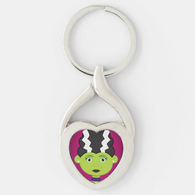 Porte-clés Monstre de fille verte (Devant)