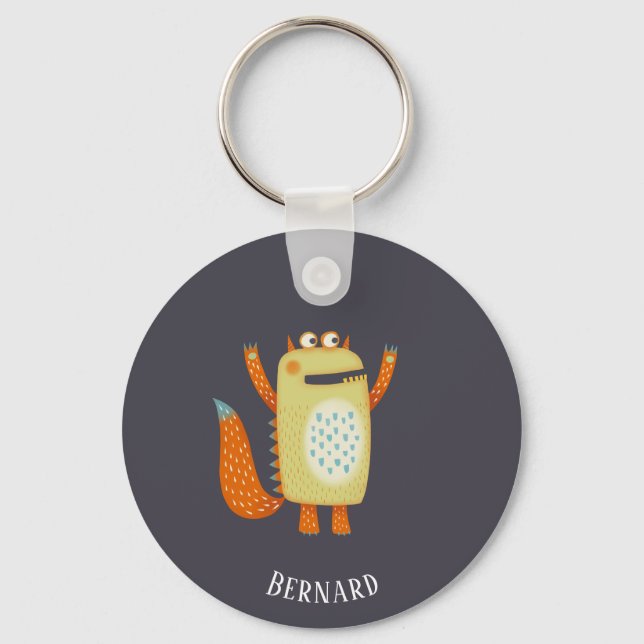 Porte-clés Monstres amusants Personnalisé (Recto)