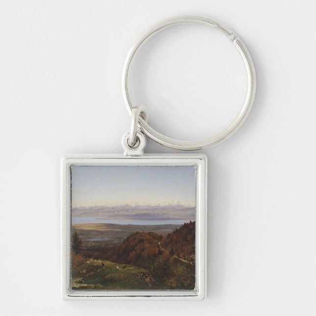 Porte-clés Mont Blanc vu du Saint-Cergues, 1869 (Devant)