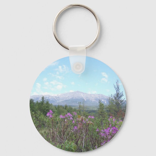 Porte-clés Mont Katahdin et fleurs sauvages (Recto)