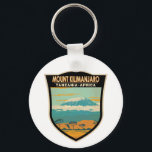 Porte-clés Mont Kilimandjaro Tanzanie Afrique Vintage<br><div class="desc">Design vectoriel du Kilimandjaro. C'est la plus haute montagne d'Afrique et la plus haute montagne autonome du monde.</div>