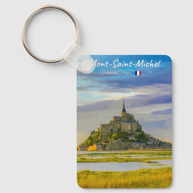 Porte-clés Mont-Saint-Michel, France - Abbaye Médiévale Class (Recto)