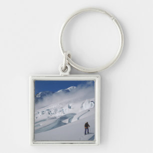 Porte-clés Montagnard sur le glacier Tasman dans le mont