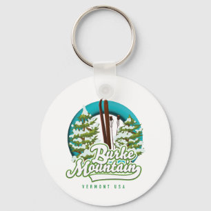 Porte-clés Montagne Bromley Peru Vermont US logo Ski horloge