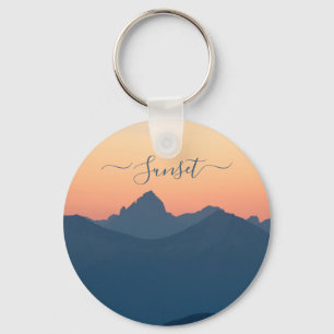 Porte-clés Montagne pendant les heures d'or porte - clé