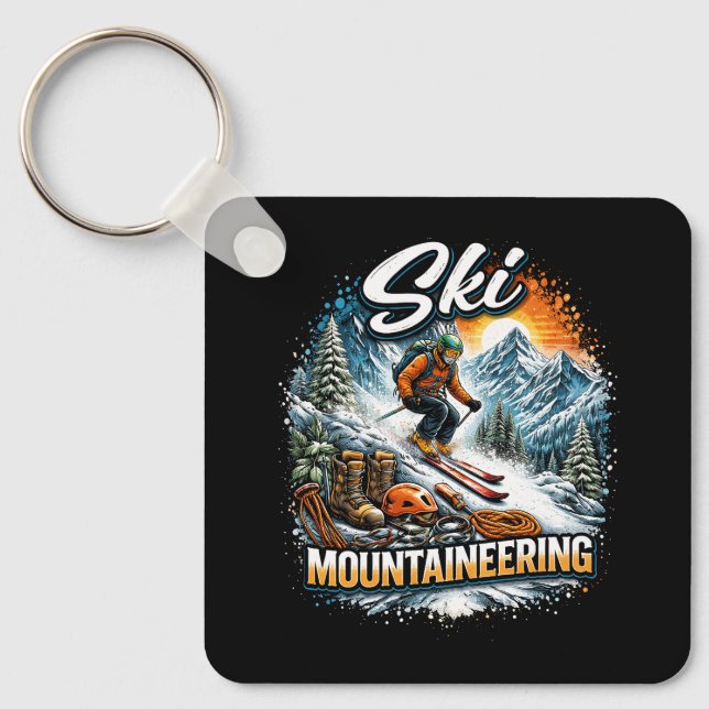 Porte-clés Montagne skiable (Recto)
