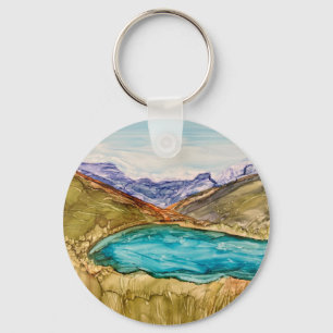 Porte-clés Montagnes avec lac