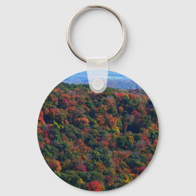 Porte-clés Montagnes des Appalaches à l'automne (Recto)