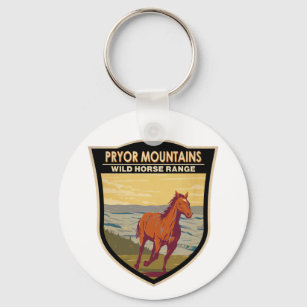 Porte-clés Montagnes Pryor Wild Horse Range Vintage