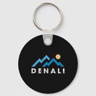Porte-clés Montagnes rétro du parc national Denali randonnée