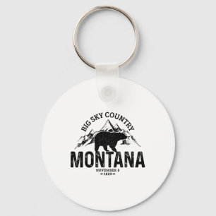 Porte-clés Montana Usa Ours Brun Vintage Amérique Souvenir