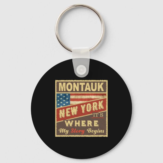 Porte-clés Montauk Ny Its Where My Story Begins _1  (Recto)