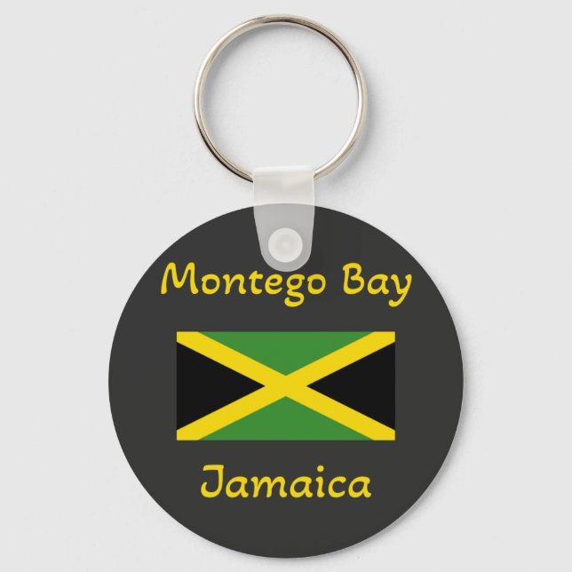 Porte-clés Montego Bay Jamaïque - Porte - clé du drapeau jama (Recto)