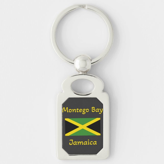 Porte-clés Montego Bay Jamaïque - Porte - clé du drapeau jama (Devant)