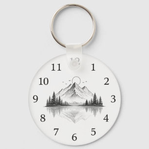 Porte-clés Montre élégante de la nature montagneuse