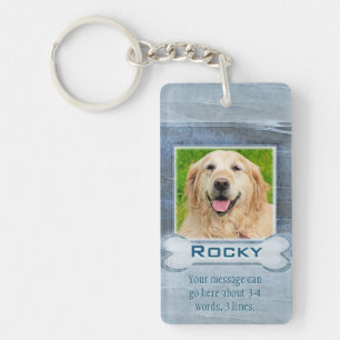 Porte-clés Montrer en granit avec os